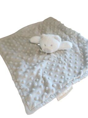 Blankets & Beyond Gray White Bear Minky Dot Security Blanket Lovey Baby